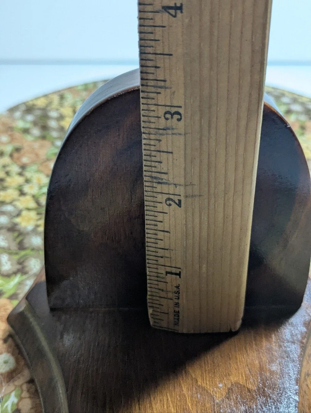 Vintage Wood Wall Sconce  Brown